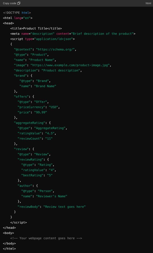 דוגמא לנתונים מובנים |seo-up